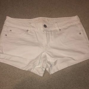 White Jean Shorts